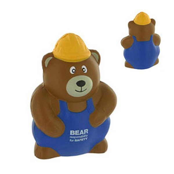 Construction Worker Bear Stress Reliever