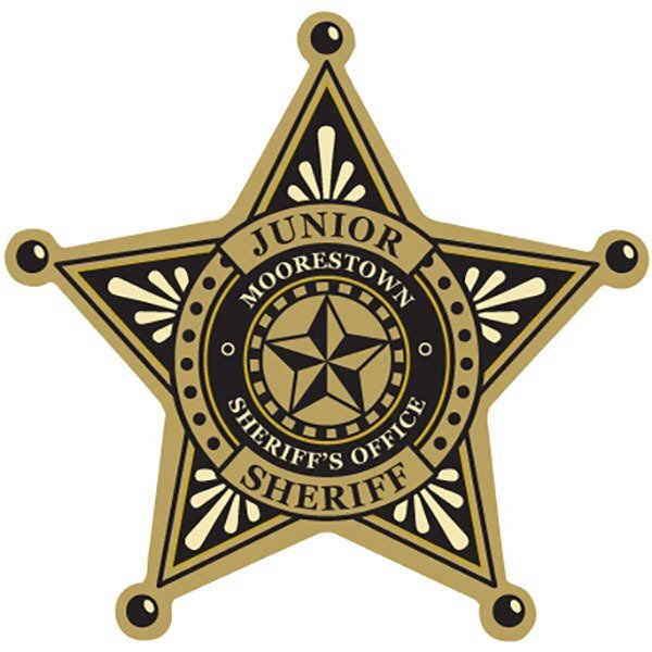 Junior Sheriff 5 Point Foil Sticker Badge, Custom