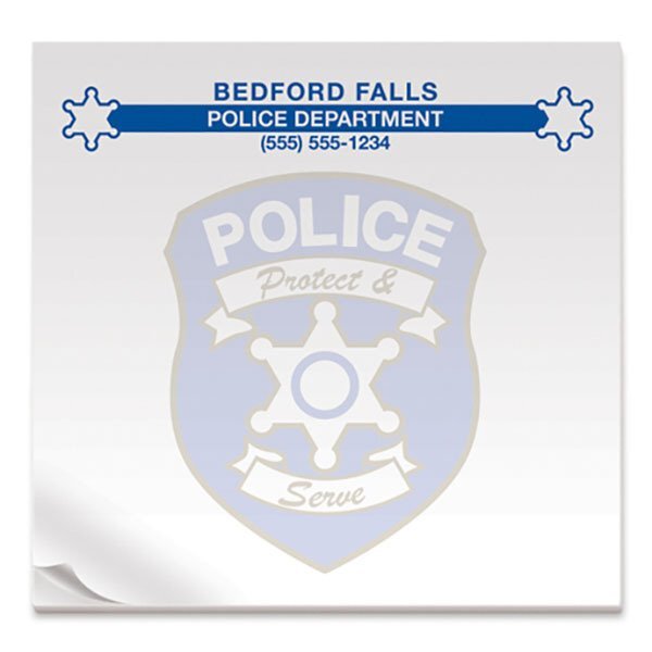 Police Protect & Serve, 25 Sheet Sticky Pad