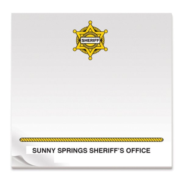Sheriff Star, 25 Sheet Sticky Pad