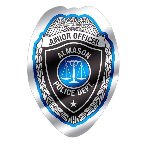 Junior Officer Foil Sticker Badge, Custom