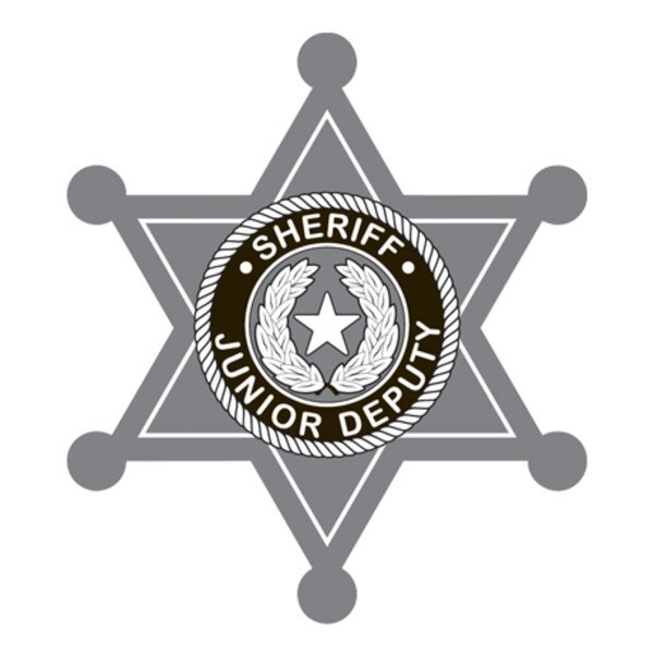 Junior Sheriff 6 Point Deputy Foil Sticker Badge, Stock