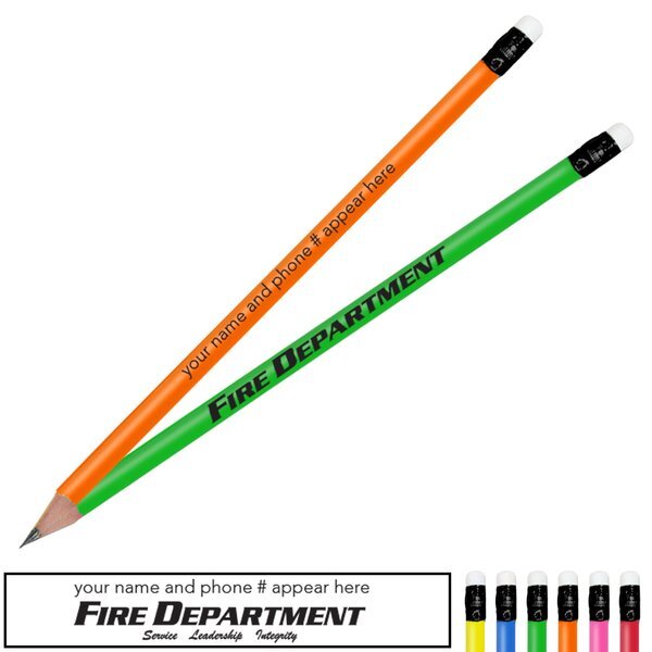 Fire Department Neon Pencil