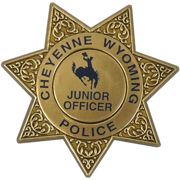 Junior 7 Point Sheriff Star Badge with Pocket Clip, Custom