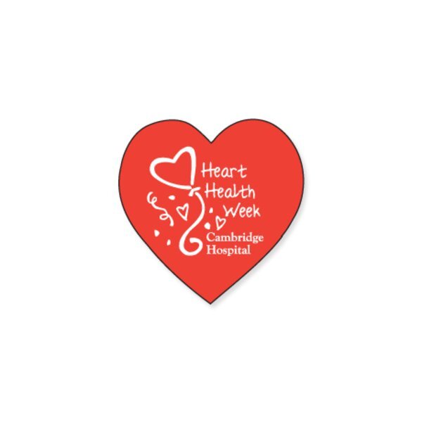 Heart Shape Custom Sticker, 3/4"