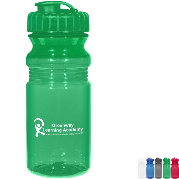 Poly-Clear™ Fitness Bottle with Super Sipper Lid, 20oz.