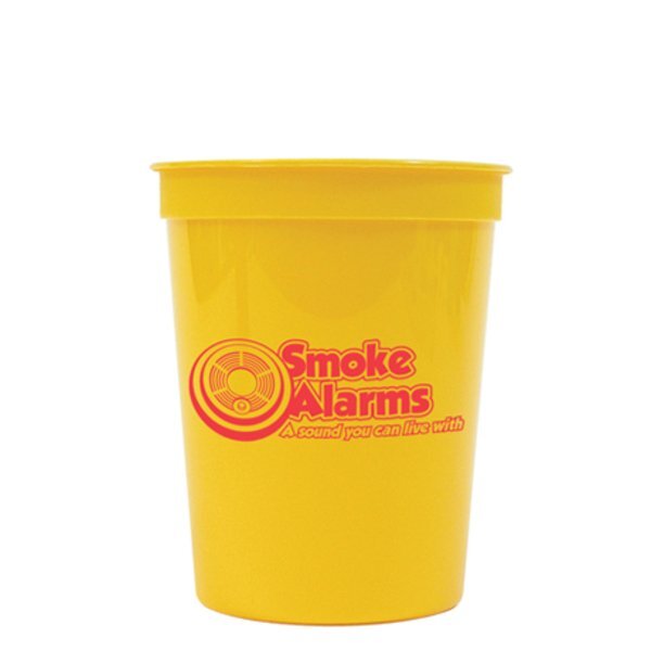 Smoke Alarms A Sound You Can Live Stadium Cup, Stock, 17oz., Stock - Closeout, On Sale!