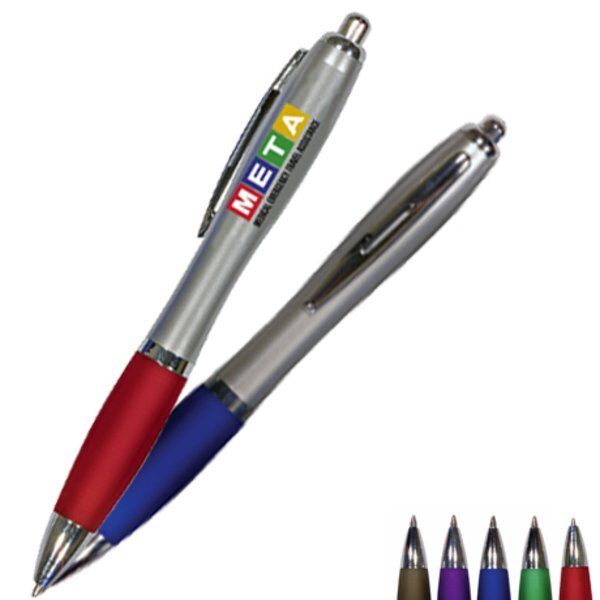 Silhouette Satin Grip Pen - Full Color