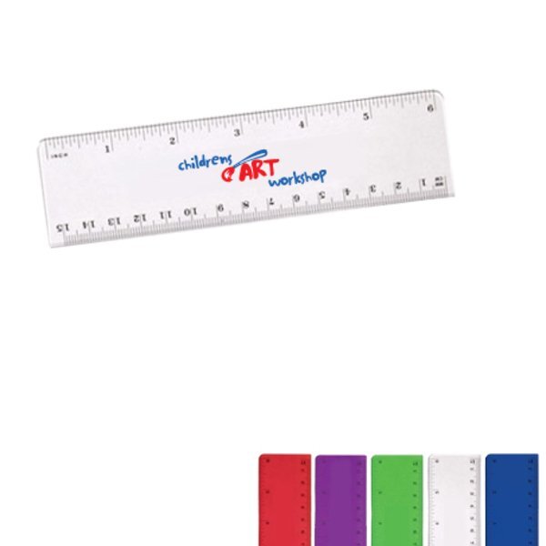 Plastic Ruler, 6" - Full Color