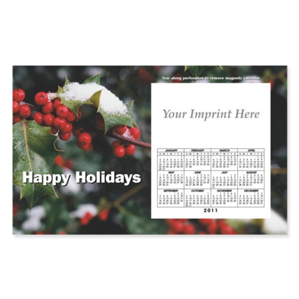 Perforated Postcard Magnet - Holly