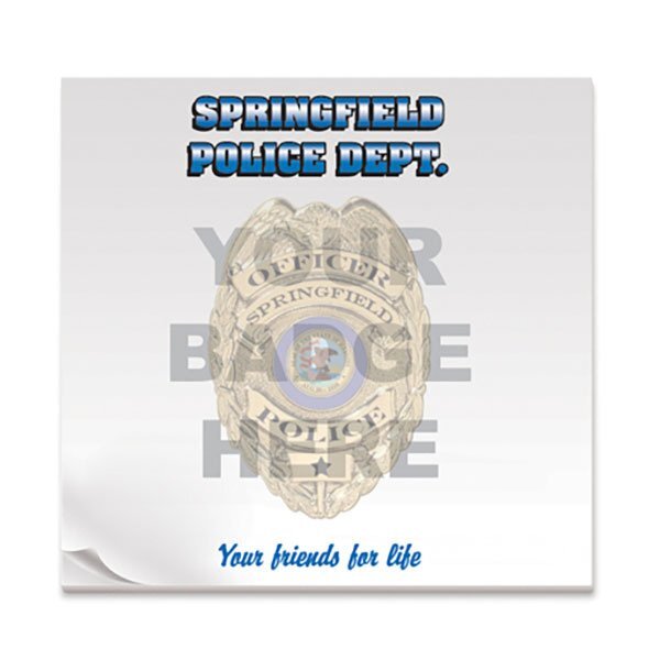 Police Badge, 25 Sheet Sticky Pad