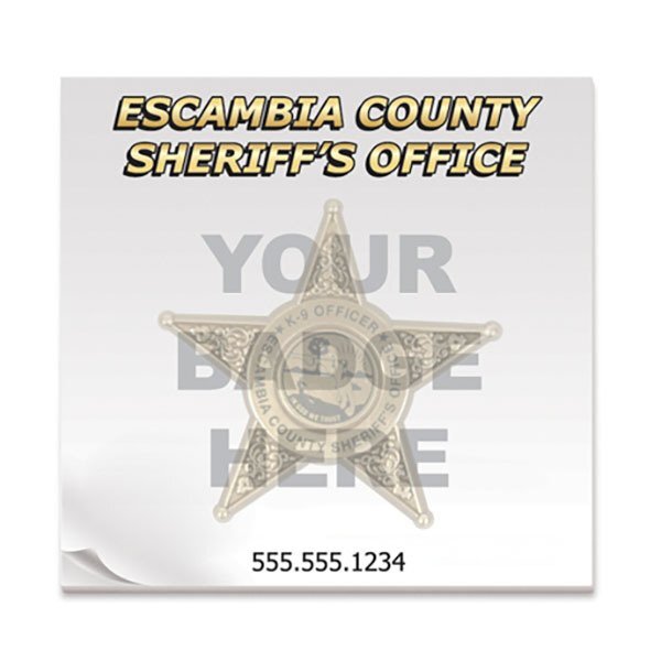 Sheriff Badge, 25 Sheet Sticky Pad