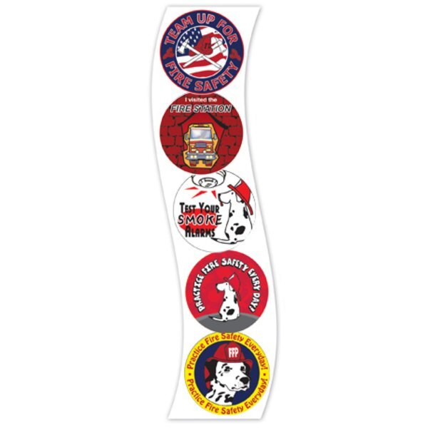 Fire Safety Messages II Sticker Roll, Stock