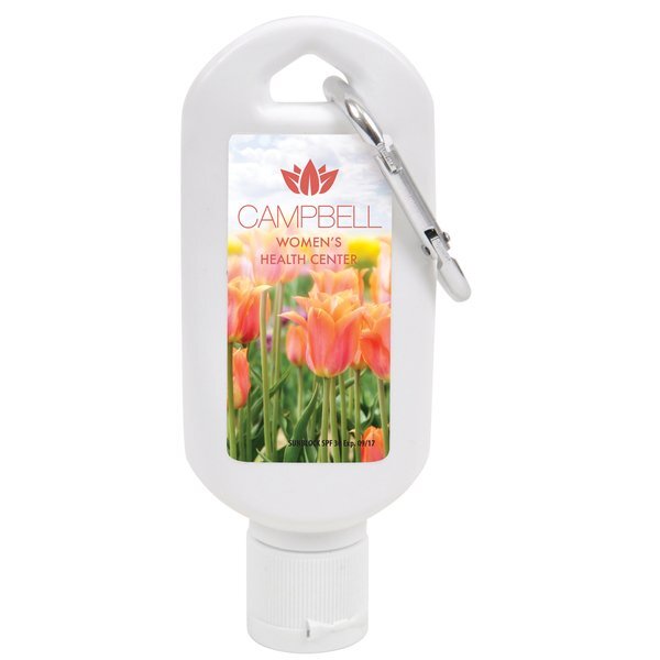 Tropical SPF-30 Sunscreen with Carabiner, 2oz.