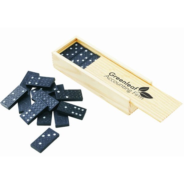 Dominoes in a Wood Box