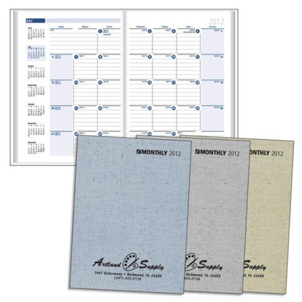 Printed Weave Monthly Desk Planner, 7" x 9-7/8"