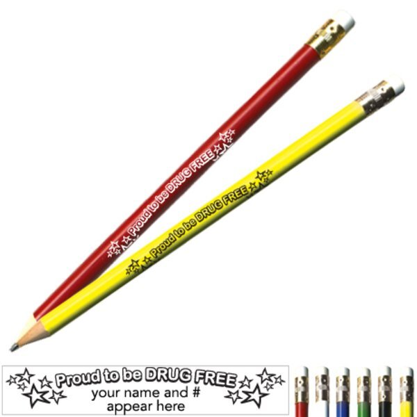 Proud To Be Drug Free/Star Design Pricebuster Pencil