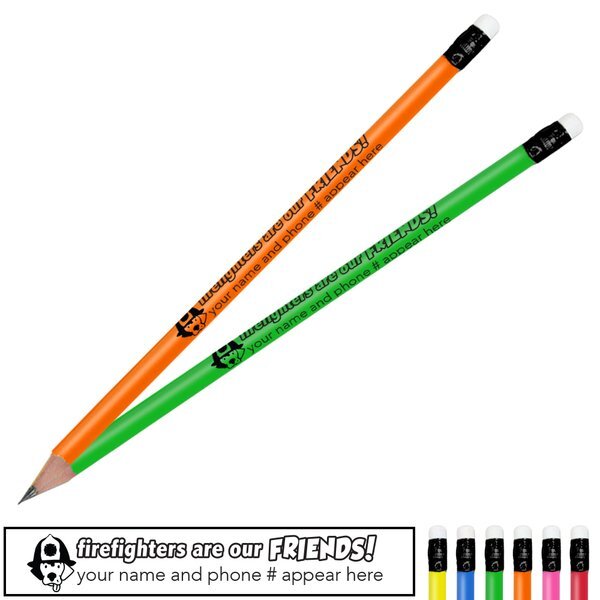 Rookie Dog/Firefighters Are Our Friends Neon Pencil