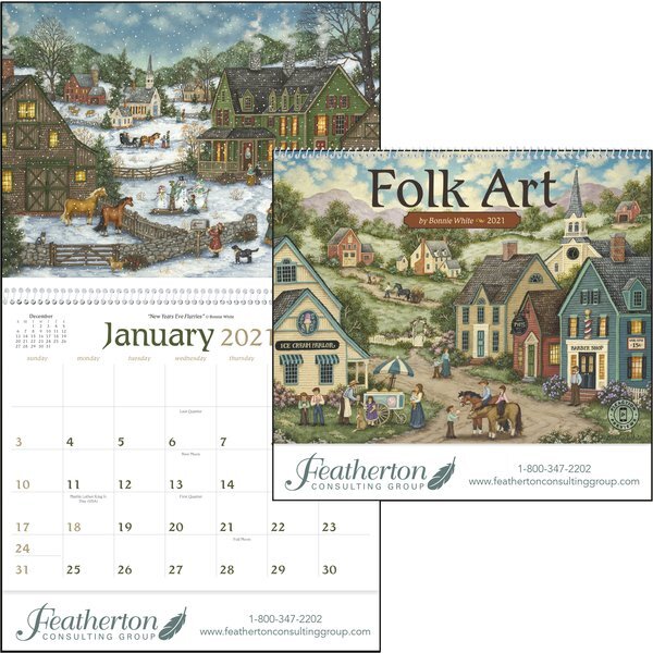 Folk Art Wall Calendar