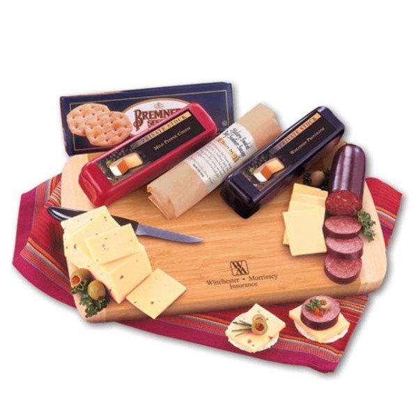 Wisconsin Variety Package with Bamboo Cutting Board