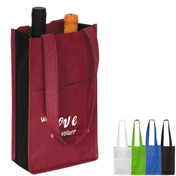 Non-Woven Two Bottle Wine Bag