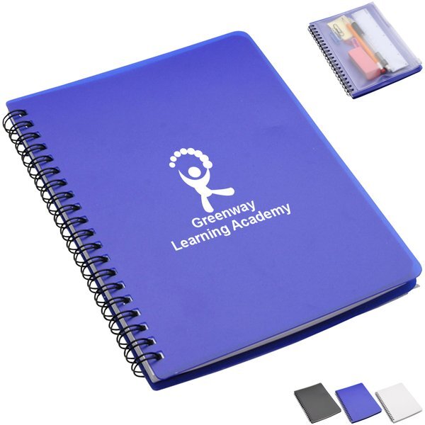 Hard Cover Notebook w/ Pouch, 5-1/4" x 7-1/4"