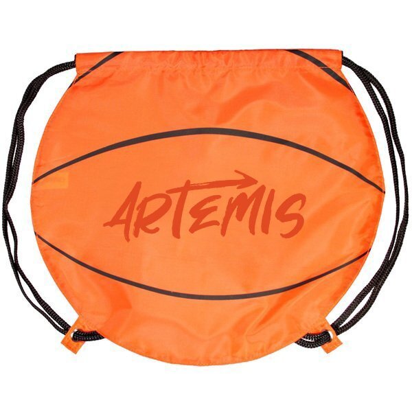 Gametime!® Basketball Drawstring Polyester Backpack