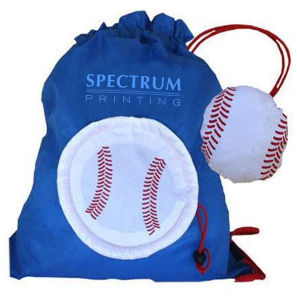 Baseball Themed Fold-Up Cinchpack