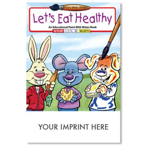 Paint with Water Book, Let's Eat Healthy