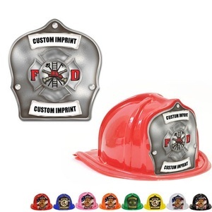 Chief's Choice Kid's Firefighter Hat, Maltese Cross Silver Background Chief's Choice Kid's Firefighter Hat, Maltese Cross Silver Background