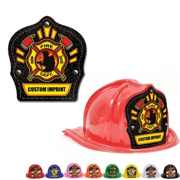 Chief's Choice Kid's Firefighter Hat,  Leather & Flame Design