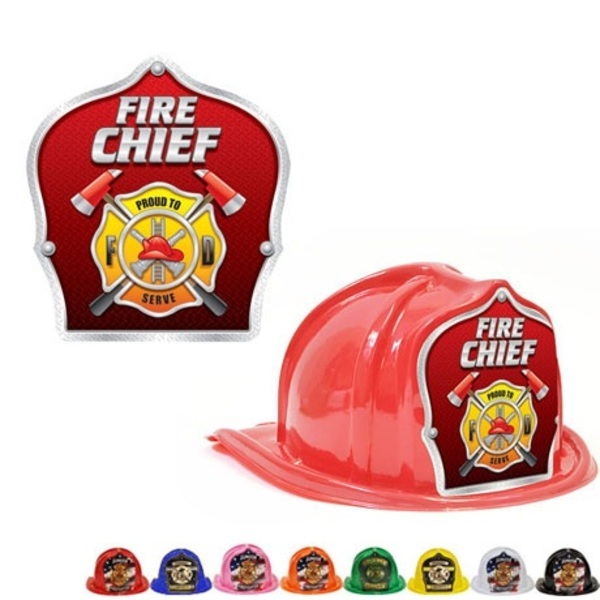 Chief's Choice Kid's Firefighter Hat, Fire Chief Silver Trim Design, Stock