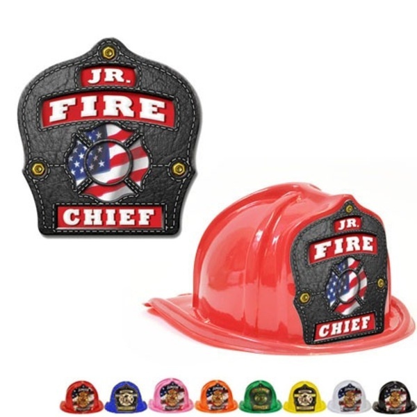 Chief's Choice Kid's Firefighter Hat, Leather Background, Stock