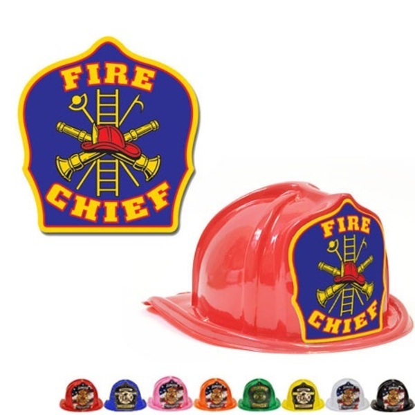 Chief's Choice Kid's Firefighter Hat, Blue Background, Stock