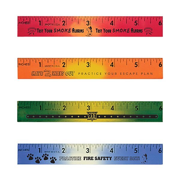 Mood Color Changing Fire Safety Ruler Assortment, Stock