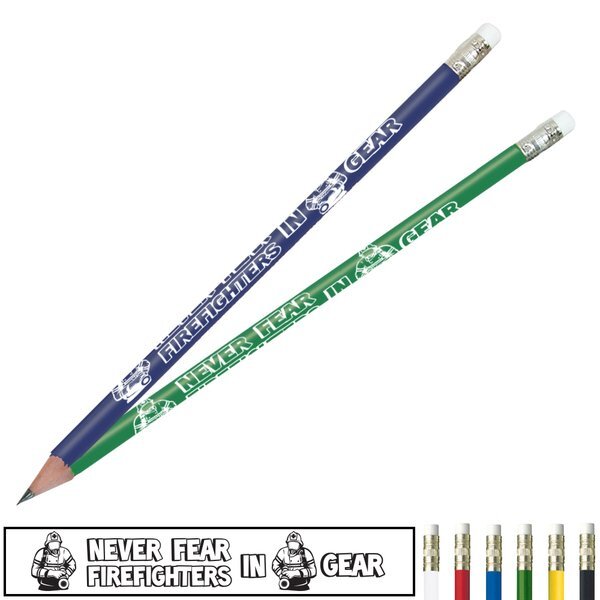 Fire Safety Pencil, Never Fear Firefighters In Gear, Stock
