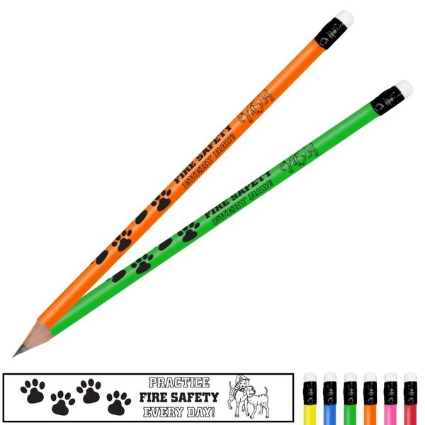 Practice Fire Safety Dalmatian Family Neon Pencil