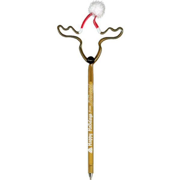 Reindeer w/ Holiday Hat InkBend Standard™ Pen