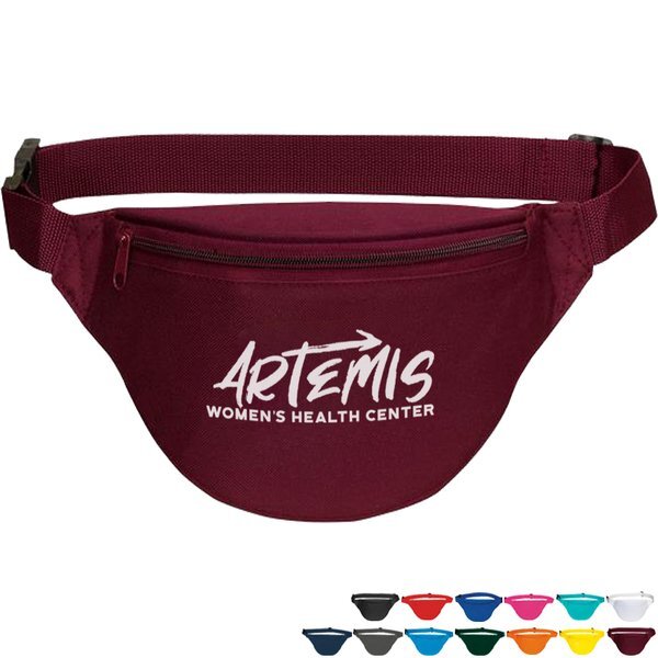 Two-Zipper Polyester Fanny Pack