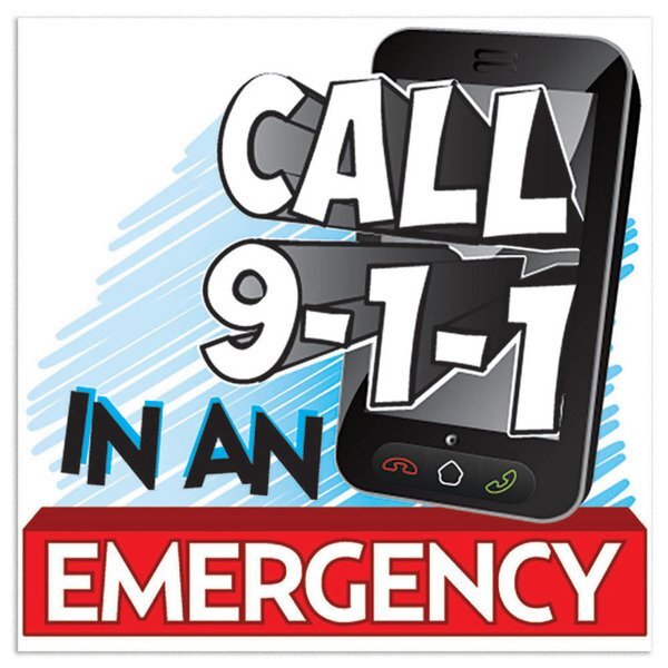 Call 911 in an Emergency Temporary Tattoo, Stock