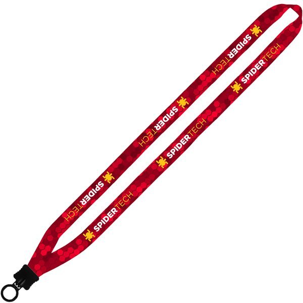 Dye-Sublimated Polyester Lanyard w/ O-ring Attachment, 1/2"