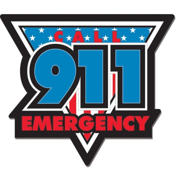 Call 911 Emergency Full Color Magnet, Stock