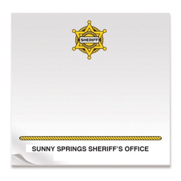 Sheriff Star, 50 Sheet Sticky Pad