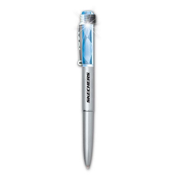 LED Spiral Top Pen - Blue