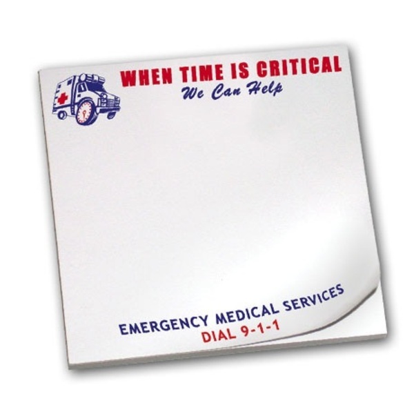 When Time is Critical We Can Help, 50 Sheet Sticky Pad