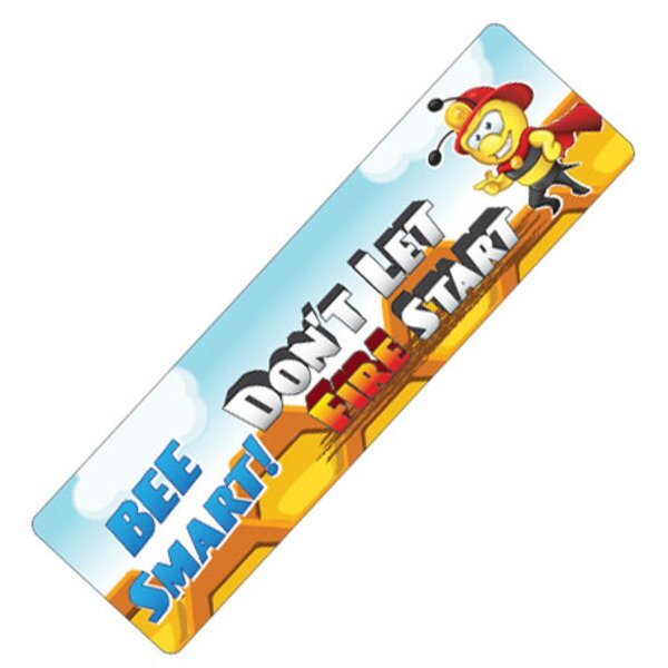 Bee Smart Don't Let Fire Start Bookmark, Stock