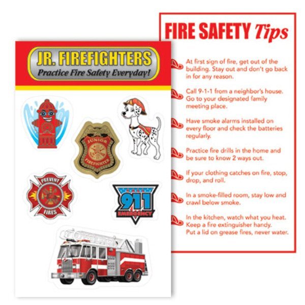 Jr. Firefighter Sticker Sheet, Stock