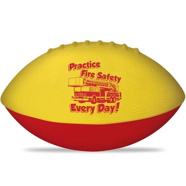 Practice Fire Safety Every Day Foam Football 4", Stock