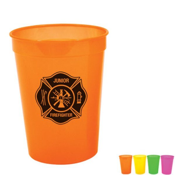 Junior Firefighter Neon Stadium Cup Assortment, 17 oz., Stock