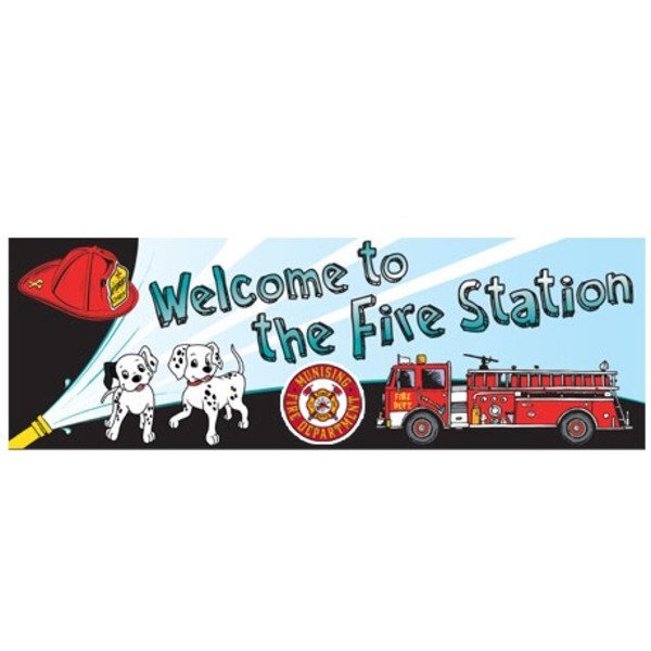 Welcome to the Fire Station, Heavy Duty Banner, 2' x 6'